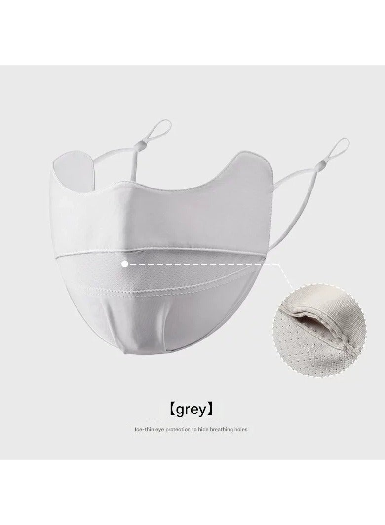 Goolsky Ice Silk Face Mask Summer – UV Protection Eye Cover Breathable Washable Cycling Face Shield - Image 2