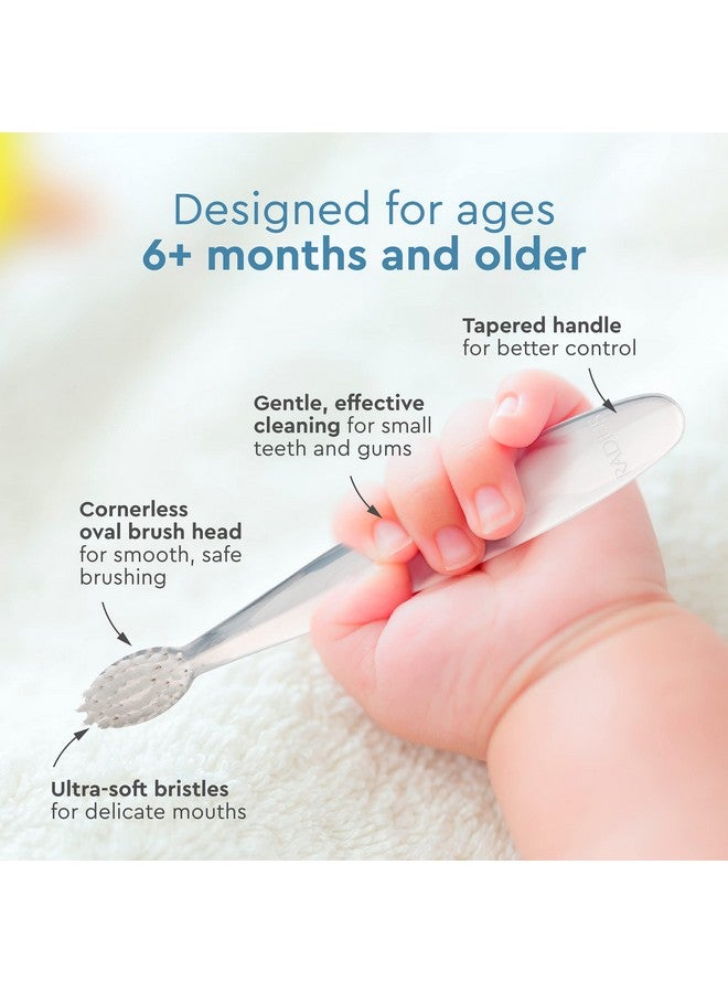 Radius Children'S Toothbrush Pure Brush Ultra Soft Bpa Free Ada Accepted Designed For Delicate Teeth For Kids 6 Months And Up - Clear - Pack Of 1 - Image 4