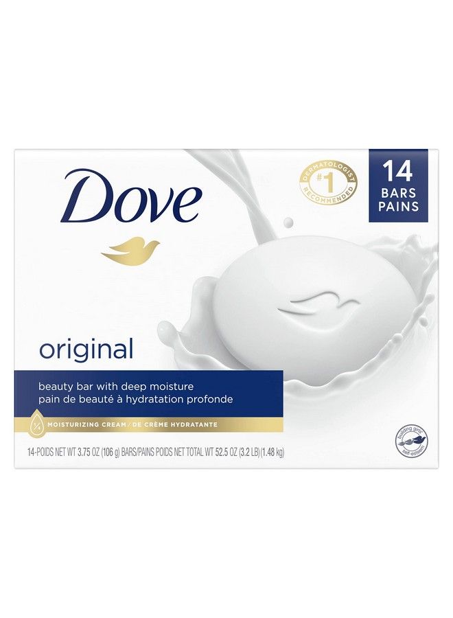 Dove صابونة الجمال منظفة لطيفة للبشرة ومرطبة للعناية بالبشرة الناعمة، مصنوعة بشكل أصلي، تحتوي على 14 كريم مرطب، 3.75 أونصة، عبوة من 14 قطعة - Image 2
