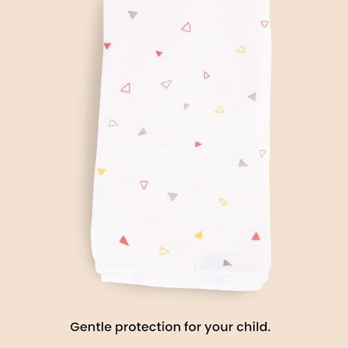 HABER Organic Cotton Muslin Baby Bath Towel 70x100 Pack of 1|4 Layer Ultra Soft Skin Safe Muslin | Highly Absorbent Quick Dry Newborn Towel for Sensitive Skin | Gentle Towel for Infants & Toddlers - Image 4
