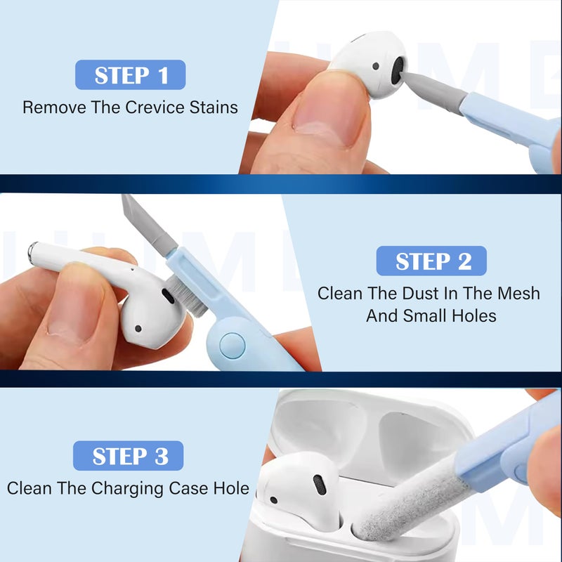 HUMBLE 7-in-1 Multifunctional Electronic Cleaner Kit | Keyboard Cleaner Kit | Cleaning Kit for Airpods & Laptop | Screen Dust Brush | Soft Swipe Airpods Cleaner Pen | Key Puller & Empty Spray Bottle - Image 3