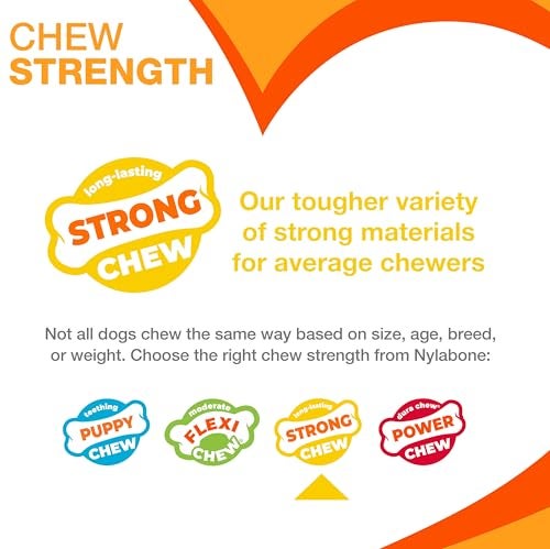 Nylabone Real Wood Stick Toy Strong Chew Toy for Dogs, Rubber Dog Toys for Moderate & Aggressive Chewers, Bacon Flavor, Medium - Up to 35 lbs, 1 Count - Image 3