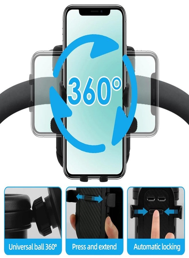 Elecphbo 4-in-1 Universal Stroller Cup Holder with 360° Phone Mount - Adjustable Drink & Phone Holder for Strollers, Wheelchairs, Bikes, and Scooters 【Black】 - Image 5