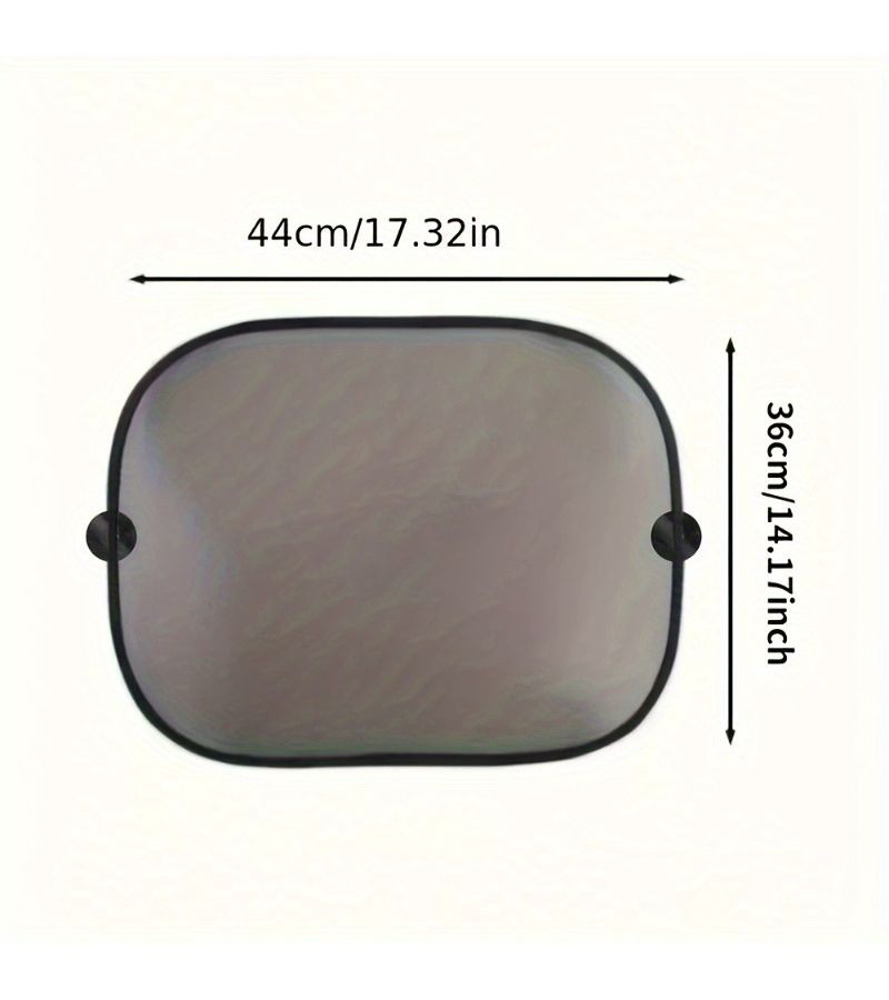 Black UV Car Sunshade 2pcs Breathable Mesh Side Curtain Heat Insulation - Image 2
