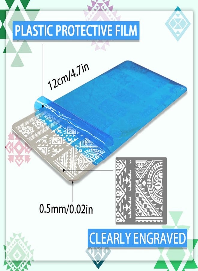 PH PandaHall 3pcs Geometric Texture Nail Art Stamping Plate, 36 Patterns Nail Stamp Plate Aztec Nail Art Stencils Tribal Persia Nail Image Plate for DIY Print Manicure Salon Nail Design - Image 2