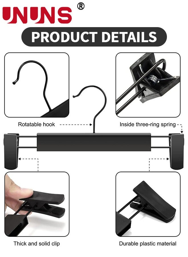 UNUNS 20 Pack Pants Hangers Clothes Hangers with 360 ° Swivel Hooks, Adjustable Non-Slip Clips, Durable and Sturdy Plastic Hanger for Pants, Skirts, Clothes  - Image 3