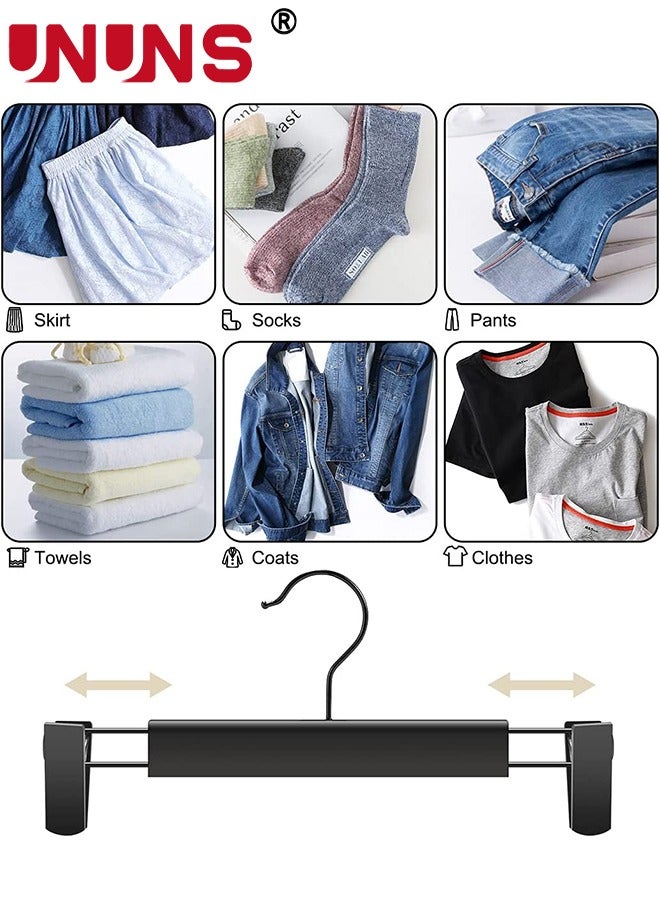 UNUNS 20 Pack Pants Hangers Clothes Hangers with 360 ° Swivel Hooks, Adjustable Non-Slip Clips, Durable and Sturdy Plastic Hanger for Pants, Skirts, Clothes  - Image 4
