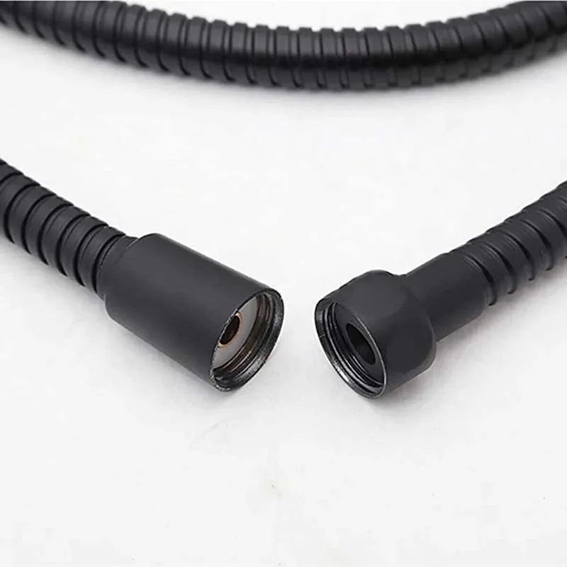 موبي Black Bathroom Shower Hose Flexible Breakproof Bath Hose 150CM