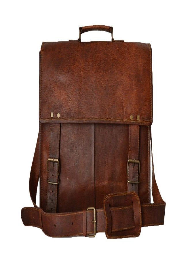 RSN 11 * 15 Twin Pocket Leather Messenger Business Bag/Briefcase Laptop Bag Unisex - Image 1