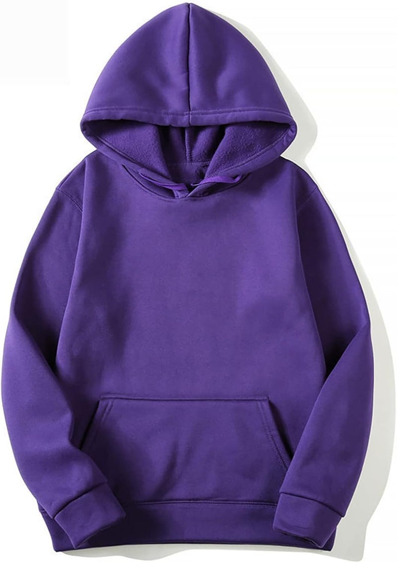 woobles Tracksuit For Men And Women 2Pcs Outfits Long Sleeve Pullover Hoodie Sweatshirt + Sweatpant Athletic Fall Winter Sweatsuits XX-Large Purple - Image 4