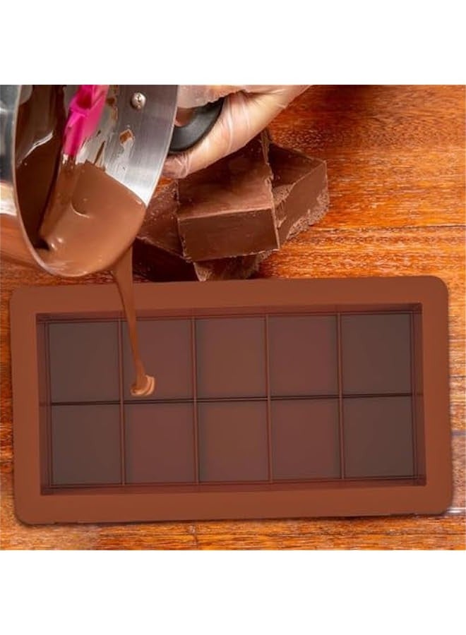 TRASSLE 2 PCS Chocolate Bar Molds Silicone Chocolate Bar Molds for Stuffed Pistachio Bar, Large,Thick Flexible Molds for Homemade Snacks Baked Protein Energy Bars, Easy Release Moulds Tray - Image 4