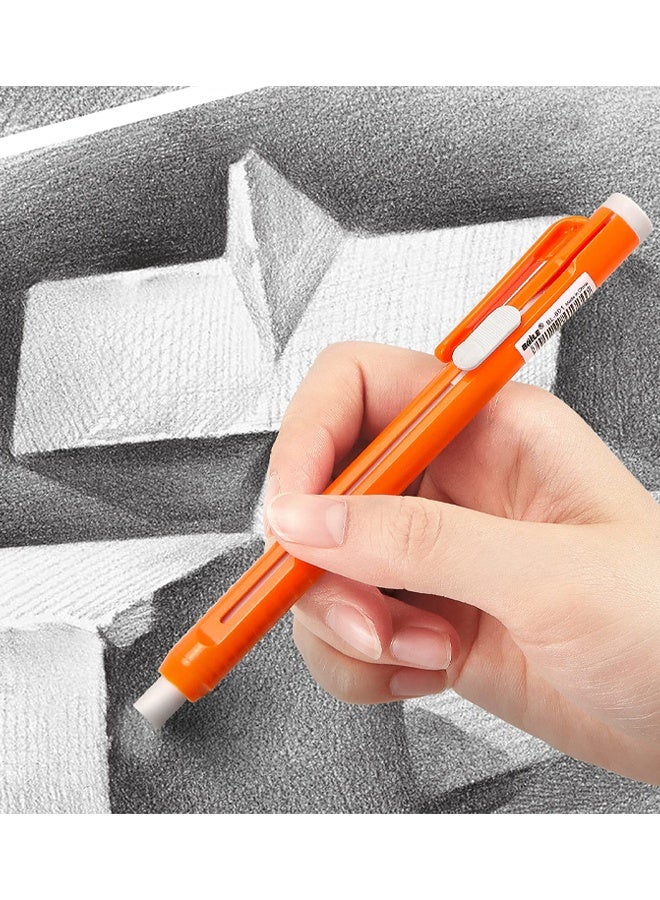 4 Pieces Retractable Mechanical Eraser Pen, Pen-Style Erasers Pencil Click Big For Drawing, Art, Drafting, Sketching Adults, Kids Office, School Supplies - Image 5