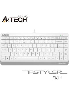 A4 Tech FK11 Q mm Mini Keyboard with USB Wired White - pzsku/Z936CA8D764B7549482CFZ/45/_/1727881648/0ee0ff8b-02a3-44b1-ac47-8e2428d524c3