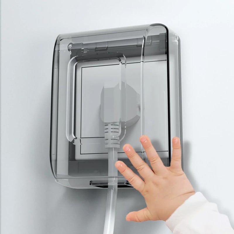 kesig Electrical Socket Cover Shell Outdoor Electrical Outlet Outdoor Receptacle Covers Weatherproof Outlet Cover Clear Wall Protector Case Fingerboard Household big size125x93x6cm - Image 4
