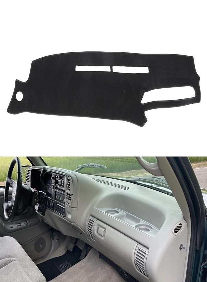 BLIBLIUNIT Dash Cover Mat Custom Fit for 1995-1996 Chevy Chevrolet Silverado C1500 C2500 C3500 K1500 K2500 K3500 Tahoe Suburban,GMC Sierra Yukon Suburban Pickup Truck,Dashboard Cover Pad Carpet (95-96 Black) - Image 1