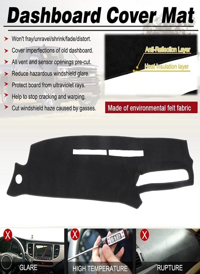 BLIBLIUNIT Dash Cover Mat Custom Fit for 1995-1996 Chevy Chevrolet Silverado C1500 C2500 C3500 K1500 K2500 K3500 Tahoe Suburban,GMC Sierra Yukon Suburban Pickup Truck,Dashboard Cover Pad Carpet (95-96 Black) - Image 3