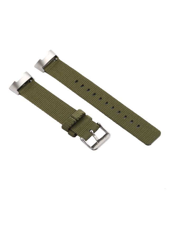 NIBEMINENT Nylon Strap Watchband For Fitbit Charge 3 Green  - Image 4