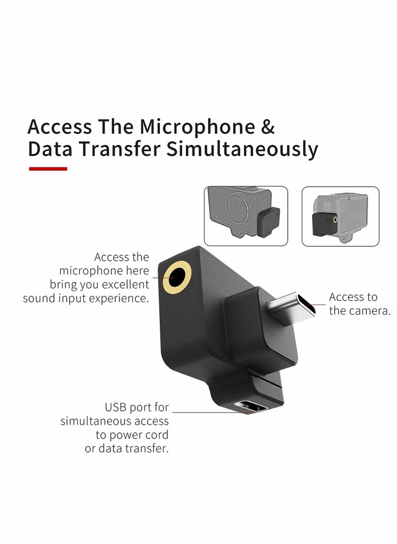 Generic - Dual 3.5mm/USB-C Mic Adapter, Accessories for OSMO Action Camera - Image 1