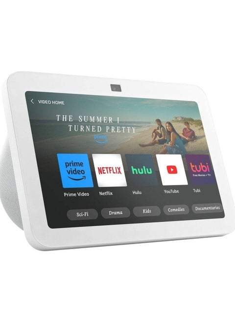 Echo Show 8 (3rd Gen), Table Top 8"" HD Smart Touch Display with Spatial Audio, 13 MP Camera, BT/Wi-Fi, 2x2"" Drivers with Passive Bass, Builtin Smart Home Hub & Alexa, Glacier. White