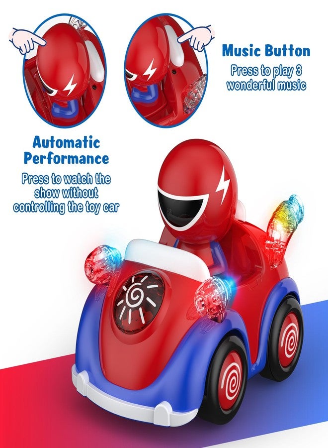 NQD Remote Control Car for Toddlers, RC Cars with Music and Lights, ABS Material RC Cartoon Race Car Toys for Kids Birthday Gifts for Boys Age 3-7 - Image 2