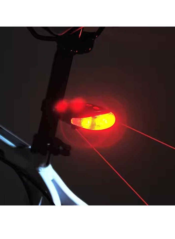 Generic - Bicycle Riding Flash Mode Red Light Waterproof with Laser Beam, LED Bicycle Tail Light, Safety Warning Light, Bicycle Rear Light Tail Light - Image 1