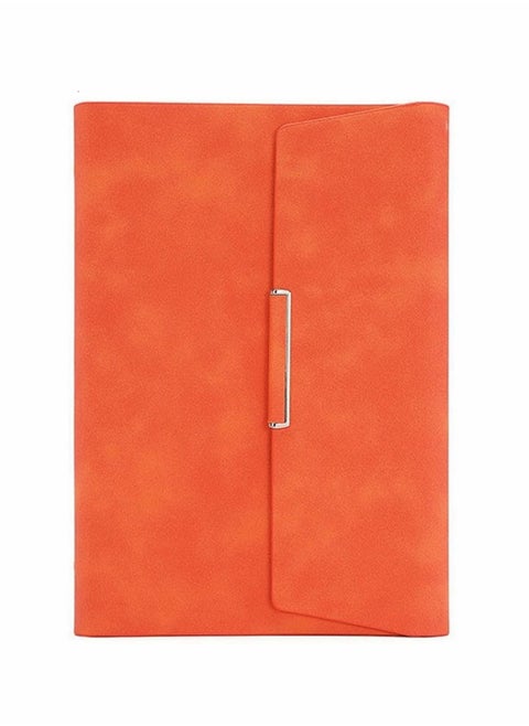 A5 3-Folds Loose-Leaf Notebook for Business  Office Use, Stylish Diary, 235 * 175mm, Vibrant Orange Color