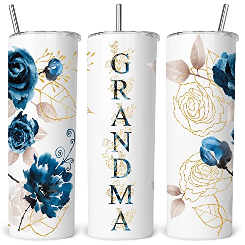 ZOKCC Gifts for Grandma- Best Grandma Stainless Steel Tumbler- Cute Grandma's Mother's Day Birthday Christmas Gifts- Gift for Grammy, Grandmothers, Grandmom from Grandchild Grandson Granddaughter - Image 1