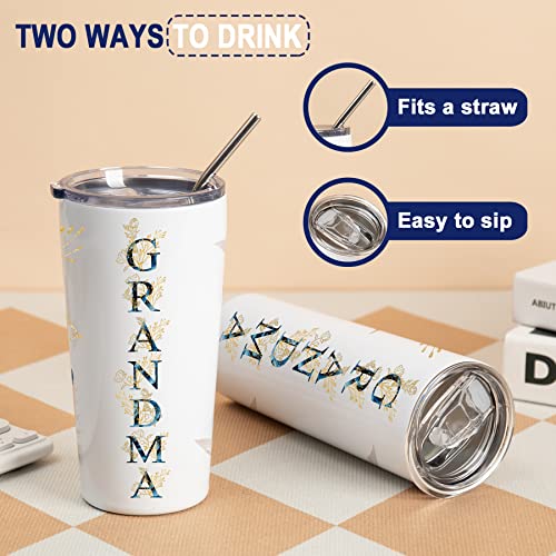 ZOKCC Gifts for Grandma- Best Grandma Stainless Steel Tumbler- Cute Grandma's Mother's Day Birthday Christmas Gifts- Gift for Grammy, Grandmothers, Grandmom from Grandchild Grandson Granddaughter - Image 3