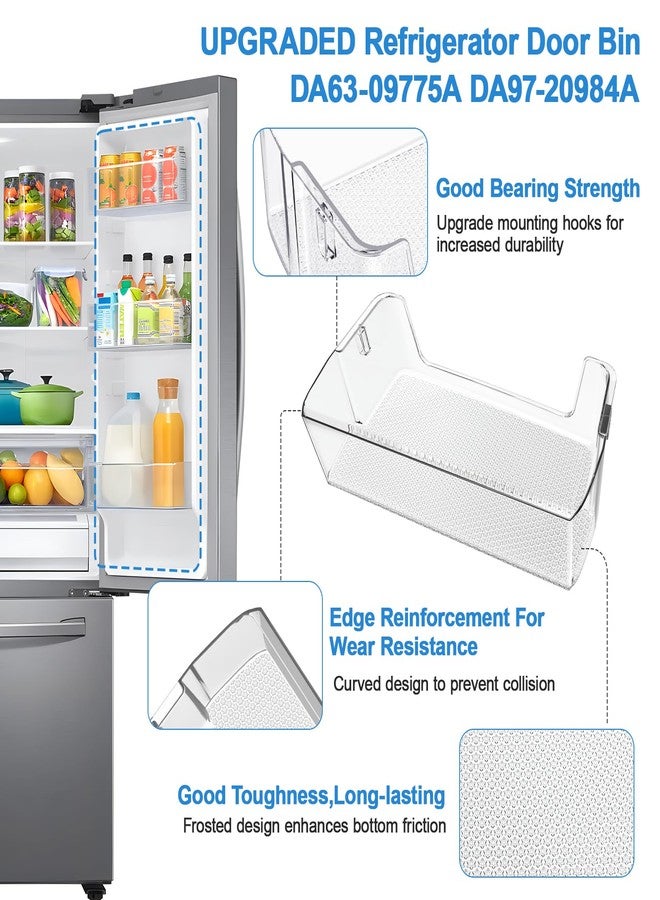 S-Union [2 PACK] Upgraded DA97-20984A Refrigerator Door Bin for Samsung Refrigerator Door Shelf Replacement RF27T5241SR RF27T5201SR RF28T5001SR RF28T5021SR Door Shelf Parts,DA63-09775A Fridge Right Door Bin - Image 4