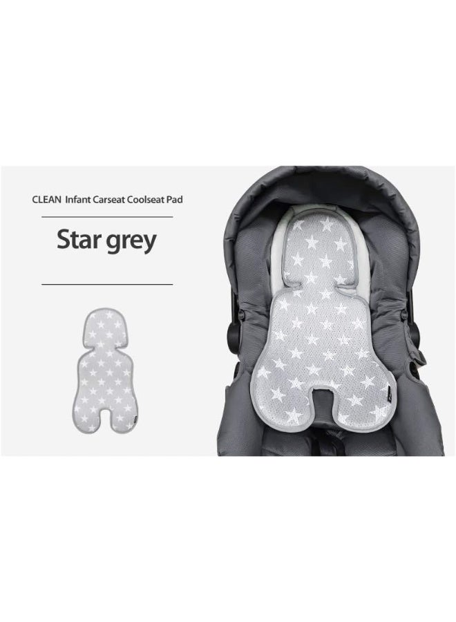 مانيتو Clean Infant Carseat 3D Mesh Seat Pad/Cushion/Liner (Star Grey) - Image 3