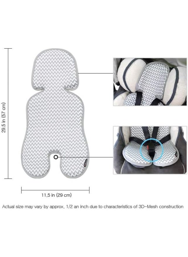 مانيتو Clean Infant Carseat 3D Mesh Seat Pad/Cushion/Liner (Star Grey) - Image 2