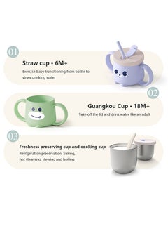Arabest Baby Heat Sensitive Toddler Transition Cup With Straw Lid And Stainless Steel Interior 250ML  - Image 3