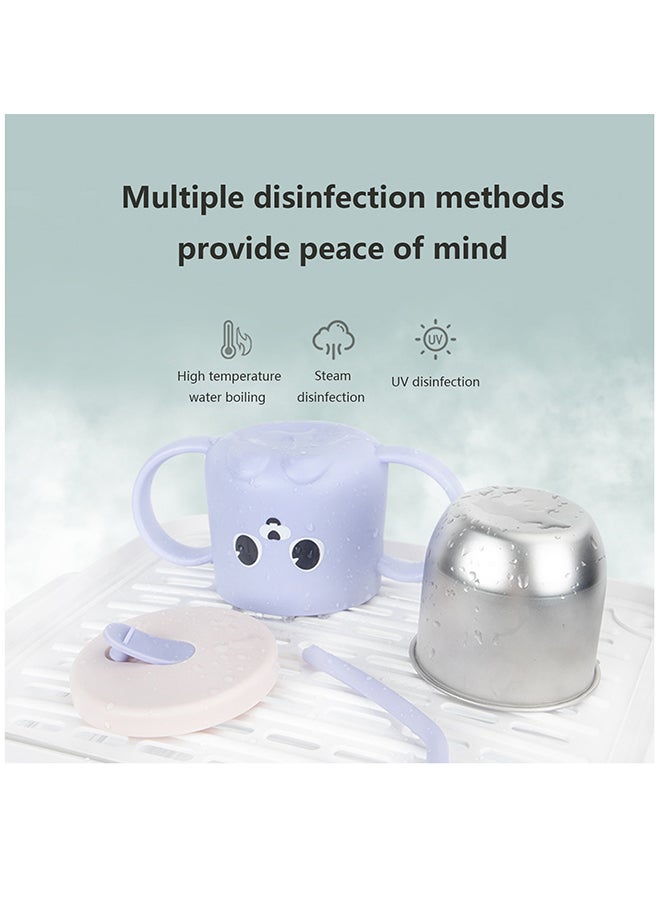 Arabest كوب انتقال للأطفال حساس للحرارة مع غطاء قشة وداخلية من الفولاذ المقاوم للصدأ 250 مل - Image 4