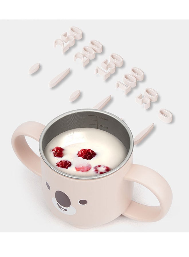 Arabest كوب انتقال للأطفال حساس للحرارة مع غطاء قشة وداخلية من الفولاذ المقاوم للصدأ 250 مل - Image 5