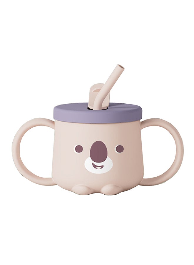 Arabest كوب انتقال للأطفال حساس للحرارة مع غطاء قشة وداخلية من الفولاذ المقاوم للصدأ 250 مل - Image 1