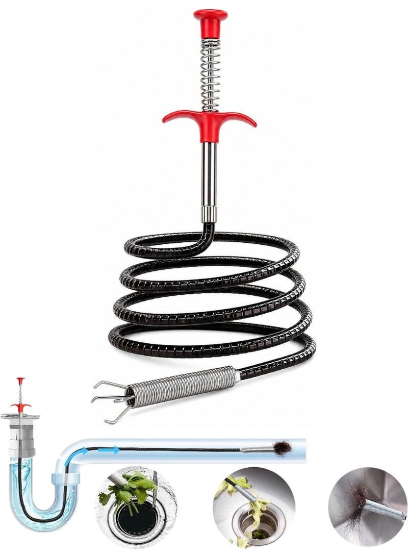 Flexible Grabber Reacher Tool 160 cm for Retrieving Items from Drains and Sinks - Image 1