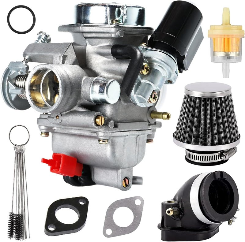 YDO Carburetor for GY6 125cc 150cc 4 Stroke Engines with Intake Manifold - Image 1