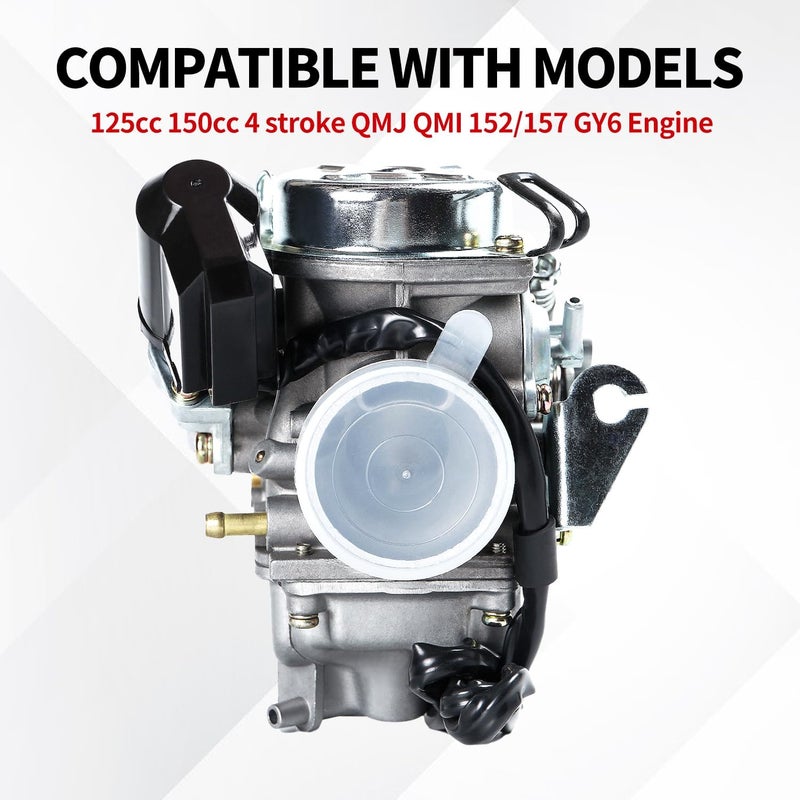YDO Carburetor for GY6 125cc 150cc 4 Stroke Engines with Intake Manifold - Image 3