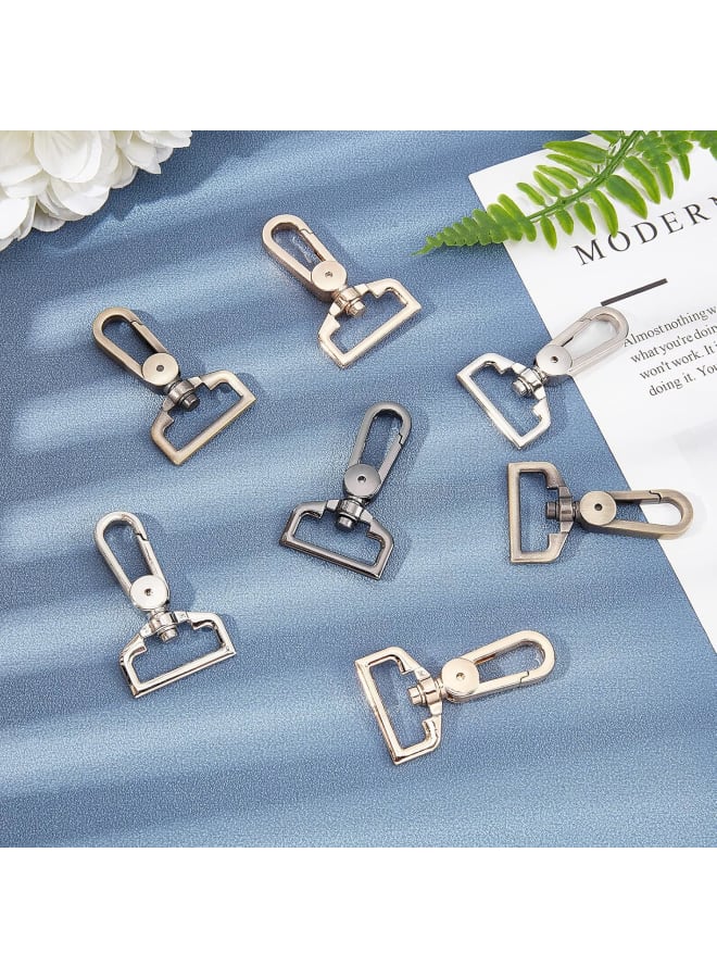 8 Pcs 4 Colors 1.2" Push Gate Trigger Snap Lanyard Hooks Metal D Ring Swivel Lobster Claw Clasp for Purse Straps Bags Belting Key Ring DIY Craft Making  - Image 4
