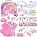 Magic4U Kids Doctor Costume Kit with Real Working Stethoscope and Carry Case 34 Pieces PretendnPlay Realistic Medical Dr Toys for Toddler Boys Girls - Image 4