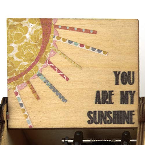 Muzero You Are My Sunshine Music Box - Gifts for Mom Wife Daughter Son Husband Valentine Day Christmas Anniversary Birthday Gifts Mini Hand Crank Wooden Music Box Mechanism - Image 4