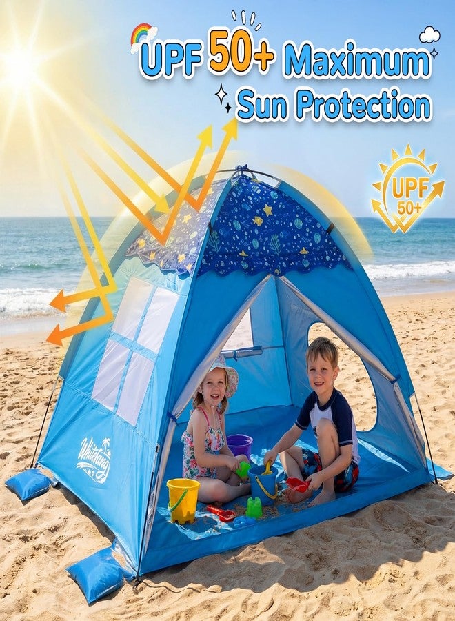 WhiteFang Baby Beach Tent,UPF 50+ Kids Sun Shelter with Tunnel Port - Image 1