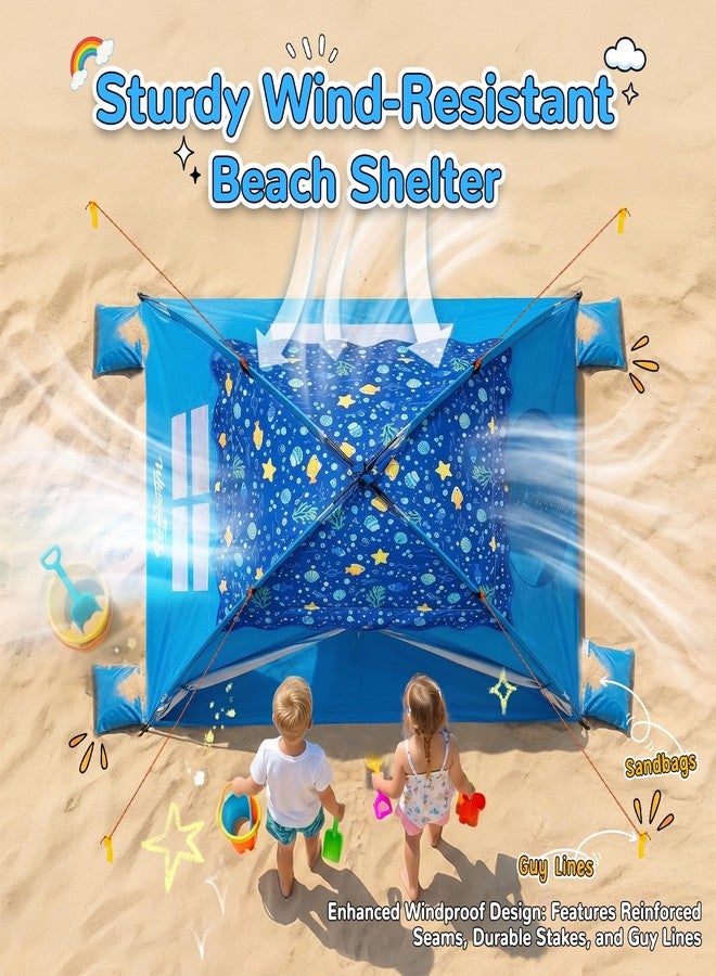 WhiteFang Baby Beach Tent,UPF 50+ Kids Sun Shelter with Tunnel Port - Image 3