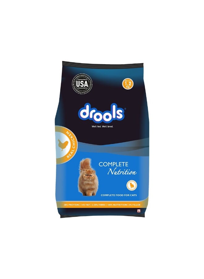 Drools Adult(+1 year) Dry Cat Food Real Chicken Flavour 1.2 kg