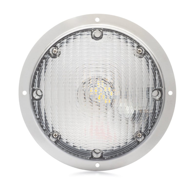 Lumitronics RV Trailer Camper 5th Wheel LED Round Surface Mount Scare Light, Mounting Gasket Included