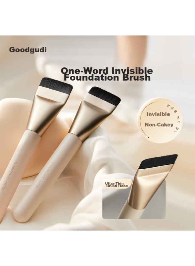 GOOOD Gudi Flat-top Foundation Brush, Non-powder Eating, Cangzhou Seamless Knife-edge Flat Head Makeup Brush For Foundation Liquid - Image 1