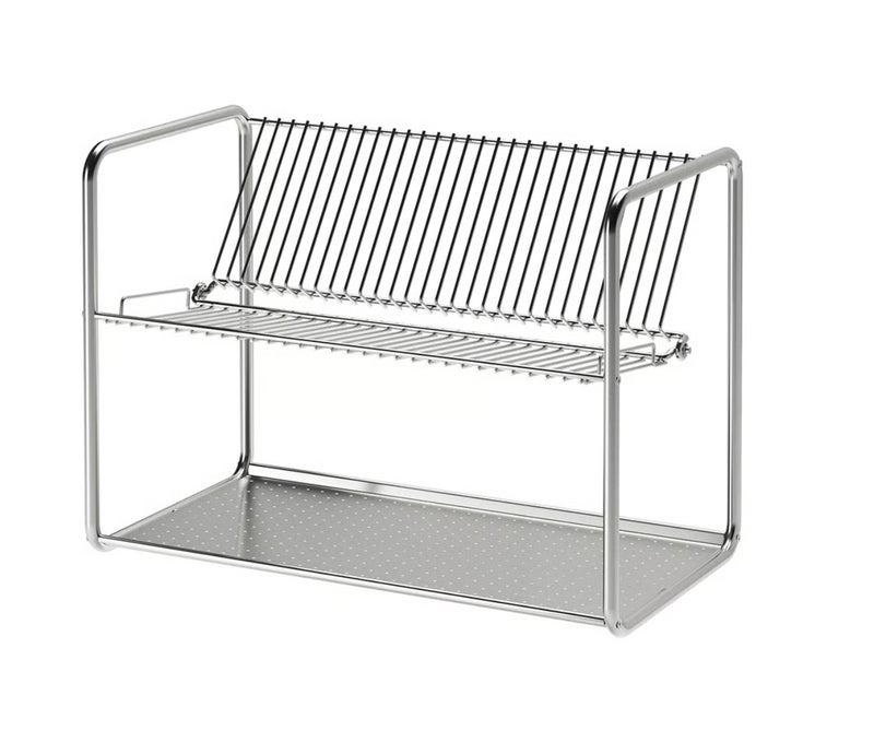 Stainless Steel Dish Drainer Rack, Kitchen Dish Drying Rack and Plate Organizer for Plates, Bowls and Glasses, Countertop Storage Rack - Image 1