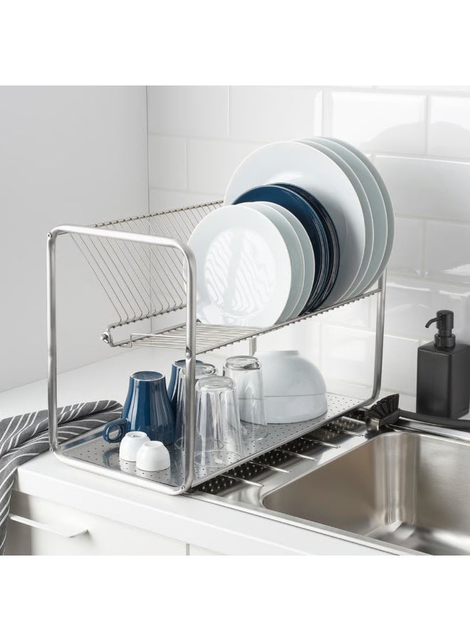Stainless Steel Dish Drainer Rack, Kitchen Dish Drying Rack and Plate Organizer for Plates, Bowls and Glasses, Countertop Storage Rack - Image 4
