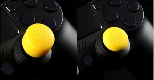 Ambertown Pack of 8 pcs Analog Controller Gamepad Raised Antislip Thumb Stick Grips Thumbsticks Joystick Cap Cover for PS5, PS4, PS3, Switch Pro, Xbox one, Xbox 360, Wii U, PS2 Controller (Yellow) - Image 5