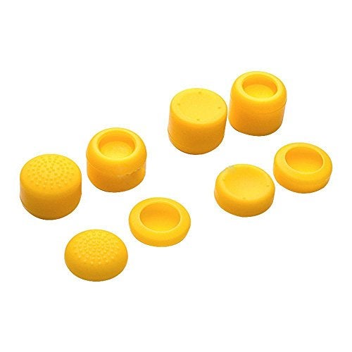 Ambertown Pack of 8 pcs Analog Controller Gamepad Raised Antislip Thumb Stick Grips Thumbsticks Joystick Cap Cover for PS5, PS4, PS3, Switch Pro, Xbox one, Xbox 360, Wii U, PS2 Controller (Yellow) - Image 4